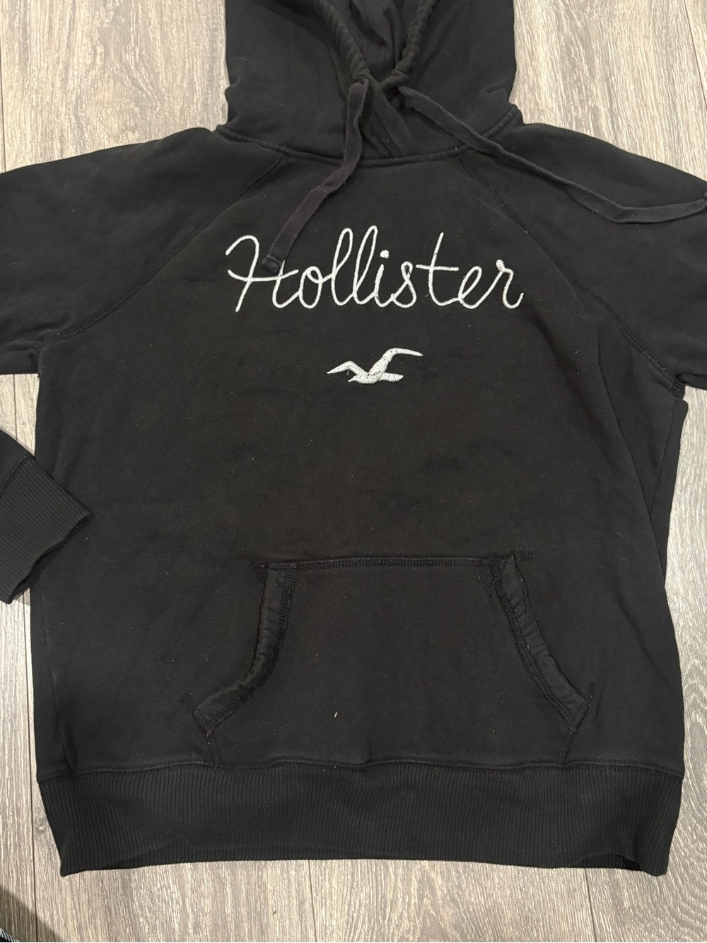 2010’s Hollister Black Crewneck Hoodie with White Script